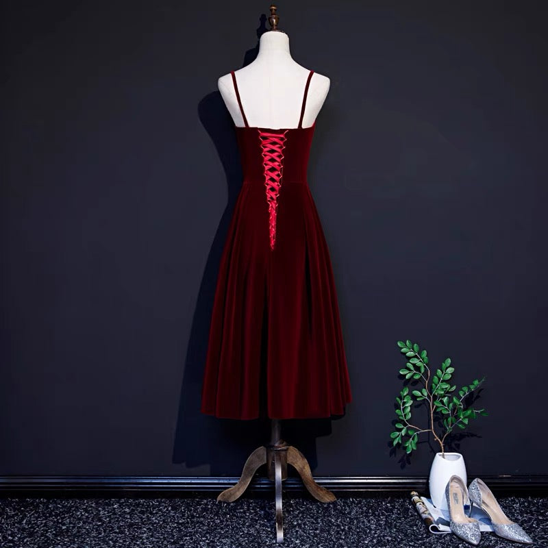 Buy INFITROB Women Maroon Solid Stretchable Bodycon Velvet Dress at  Amazon.in